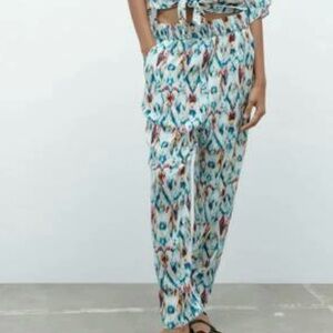 Zara Multicolor Wide Leg Pants